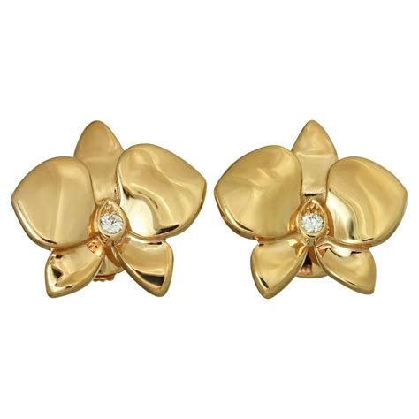 cartier orchid earrings